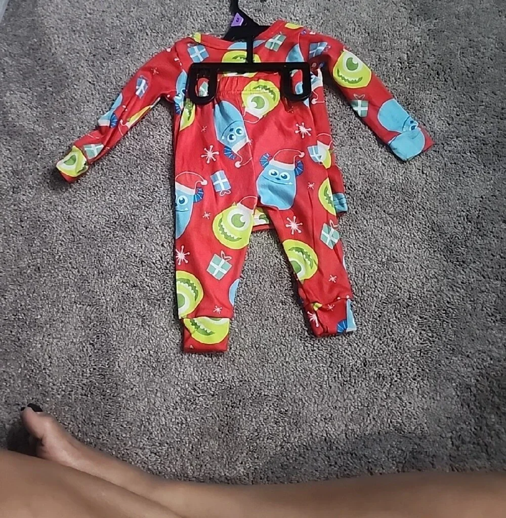 Pixar Holiday Monster's Inc. Pajama Set 12M